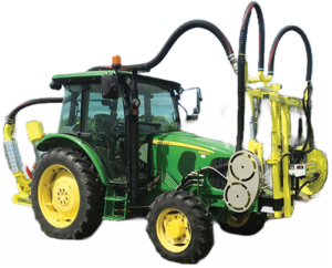 Collard Defoliator on a tractor